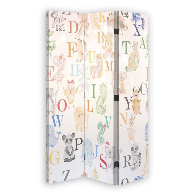 Room Divider Double-Sided Rotatable, Letter Learning East Urban Home on Productcaster.