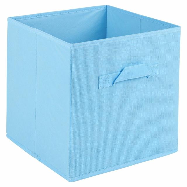 Rebrilliant Fabric Bin (Set of 5) Rebrilliant Colour: Sky Blue, Size: 27cm H x 21.5cm W x 24.5cm D on Productcaster.