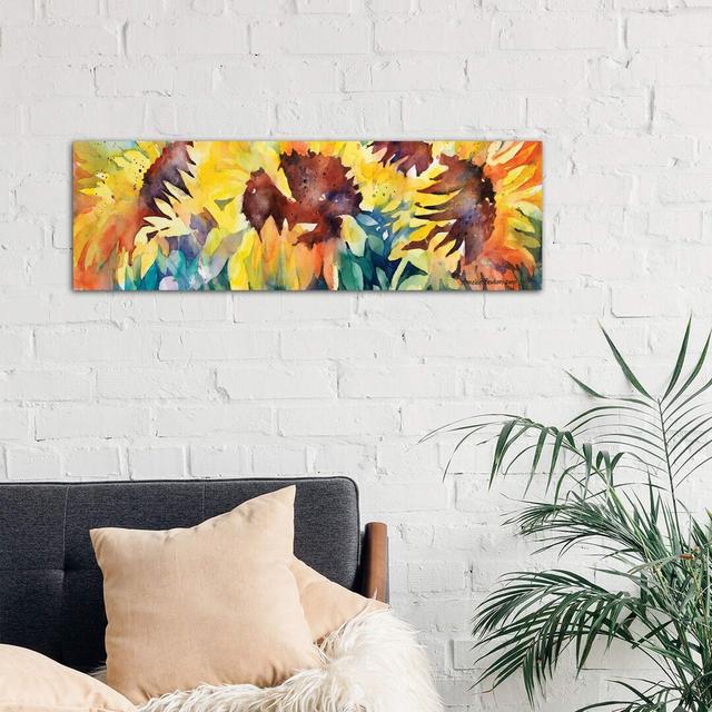 Row Of Sun by Annelein Beukenkamp - Wrapped Canvas Panoramic Painting Latitude Run Size: 40.64cm H x 121.92cm W x 1.91cm D on Productcaster.