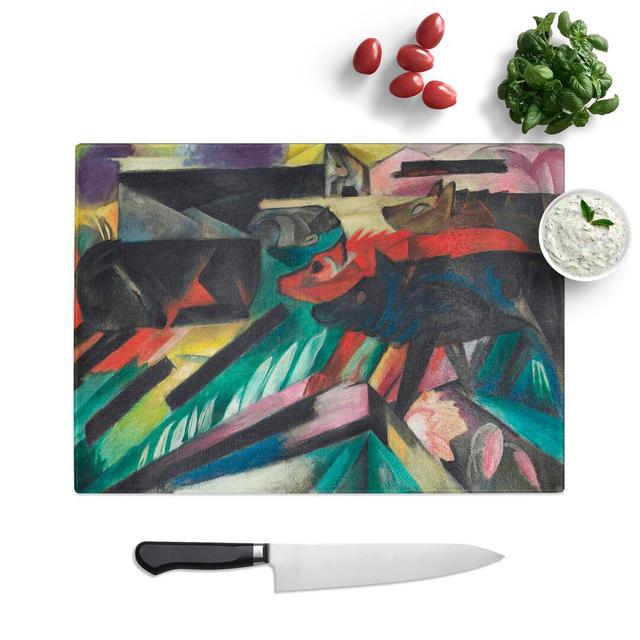 The Wolves by Franz Marc Chopping Board East Urban Home Size: 0.4cm H x 28.5cm W x 39cm L on Productcaster.