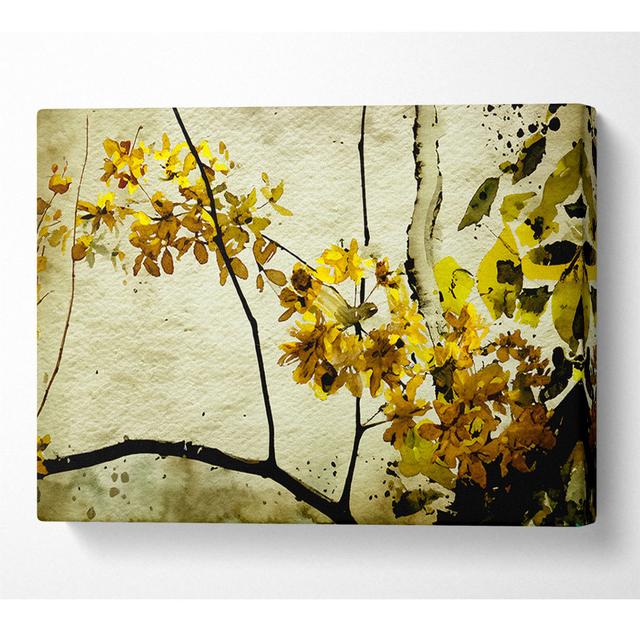 The Golden Winter Leaves - Print ClassicLiving Size: 35.6cm H x 50.8cm W x 10cm D on Productcaster.