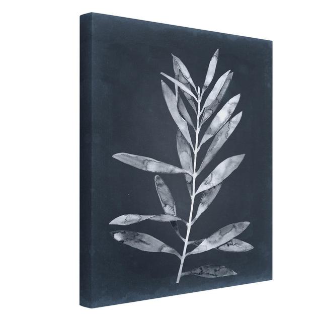 Branches on Denim I - Wrapped Canvas Graphic Art Rosalind Wheeler Size: 100cm H x 75cm W, Format: 260g/m² canvas on Productcaster.