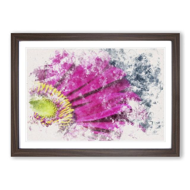 Bright Pink Gerbera Flower - Picture Frame Graphic Art Print East Urban Home Frame Option: Walnut Framed, Size: 40cm H x 60cm W x 2cm D on Productcaster.