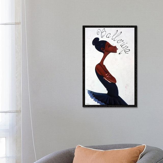 The Ballerina by Tiffani Glenn - Painting on Canvas Latitude Run Size: 66.04cm H x 45.72cm W x 3.81cm D, Format: Black Framed on Productcaster.