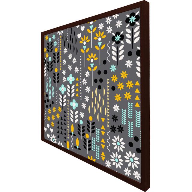 Asbridge Flower Print - Single Picture Frame Art Prints Metro Lane Size: 61cm H x 61cm W x 4cm D, Frame Colour: Brown Framed on Productcaster.