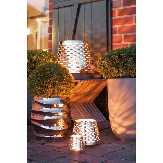 Finch Luma Stainless Steel Lantern Fink Size: 19cm H x 13cm W x 13cm D on Productcaster.