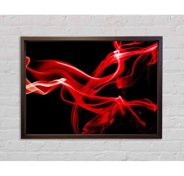 Gerahmtes Leinwandbild Red Smoke Patterns Perspections Größe: 84,1 cm H x 118,9 cm B x 3,3 cm T on Productcaster.