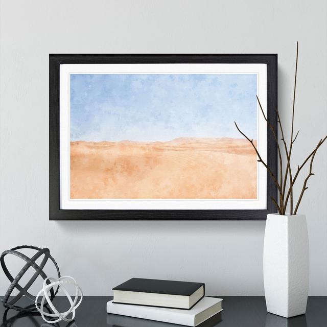 Sand Dunes of Morocco - Picture Frame Graphic Art East Urban Home Frame Option: Black Framed, Size: 36cm H x 48cm W x 2cm D on Productcaster.