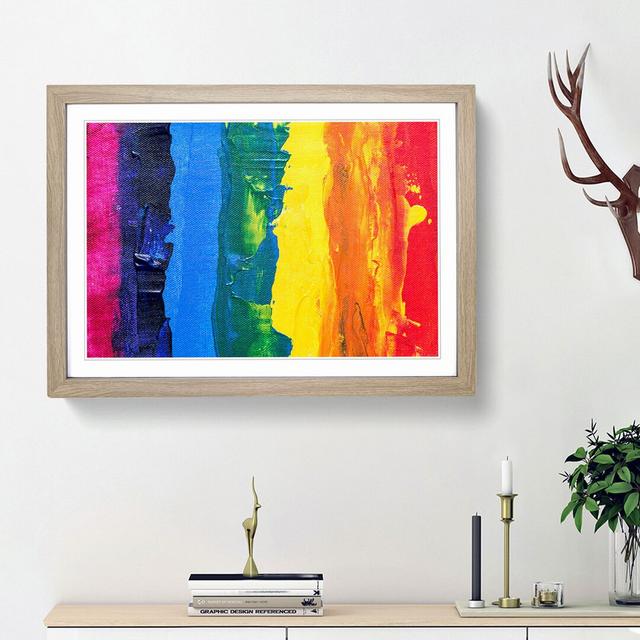 Abstract Art Painting Vol.267 by S.Johnson - Picture Frame Painting Print East Urban Home Frame Option: Oak Framed, Size: 27cm H x 36cm W x 2cm D on Productcaster.