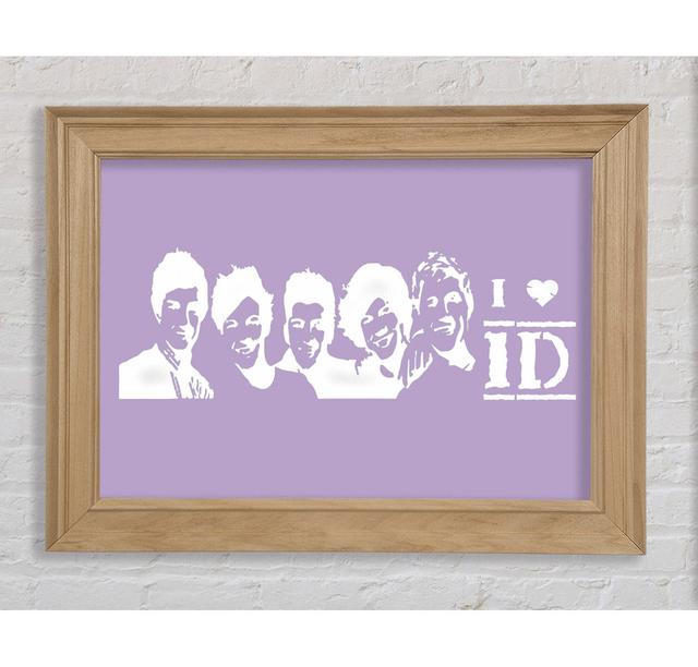 Music Quote I Love 1 Direction Lilac Framed Print Bright Star Size: 100cm H x 141.4cm W on Productcaster.