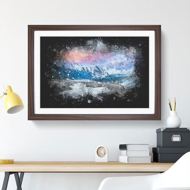 Towards the Mountain - Picture Frame Graphic Art Print East Urban Home Size: 62cm H x 87cm W x 2cm D, Frame Option: Walnut Framed on Productcaster.