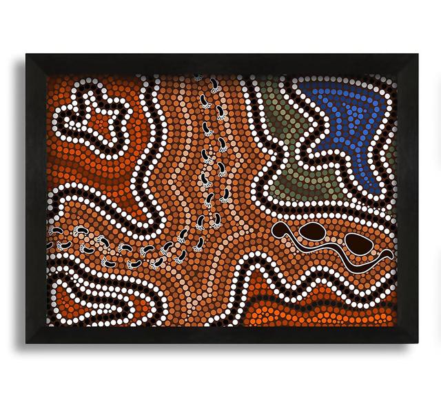 Gerahmtes Leinwandbild Aboriginal Pattern 5 Bloomsbury Market Größe: 60 cm H x 84 cm B x 10 cm T on Productcaster.