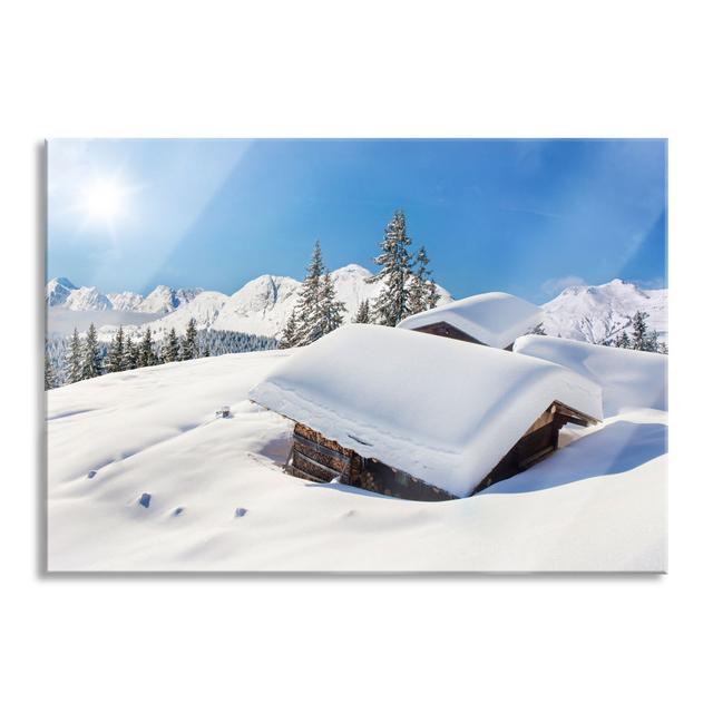 Mountain Huts in the Alps - Unframed Photograph on Glass Union Rustic Size: 60cm H x 80cm W x 0.4cm D on Productcaster.