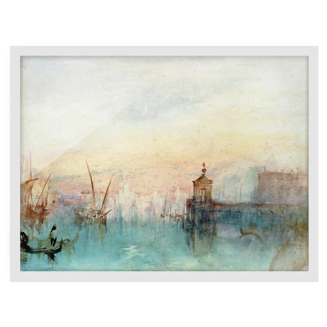 Venice with Moon by William Turner - Picture Frame Graphic Art Rosalind Wheeler Frame Option: White Framed, Size: 30cm H x 40cm W x 2cm D on Productcaster.