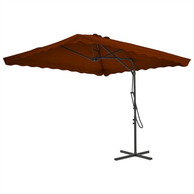 Montserrat 250cm Market Parasol Freeport Park Fabric Colour: Brown on Productcaster.