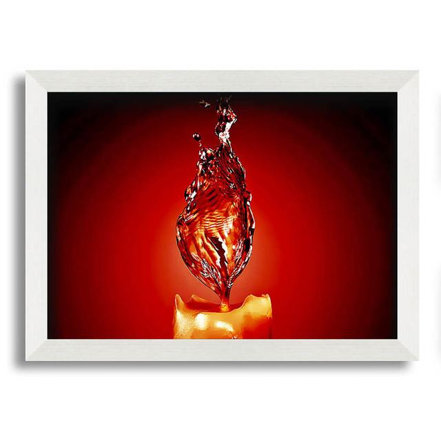 Red Water Candle - Single Picture Frame Art Prints Latitude Run Size: 29.7cm H x 42cm W x 10cm D on Productcaster.