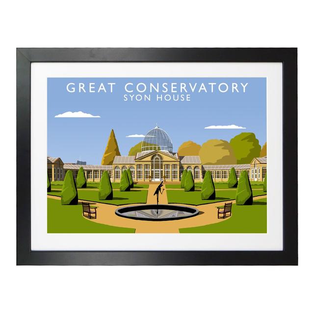 'Great Conservatory Syon House' Graphic Art East Urban Home Size: 44 cm H x 54 cm W x 2.2 cm D, Format: Black Wood Frame on Productcaster.