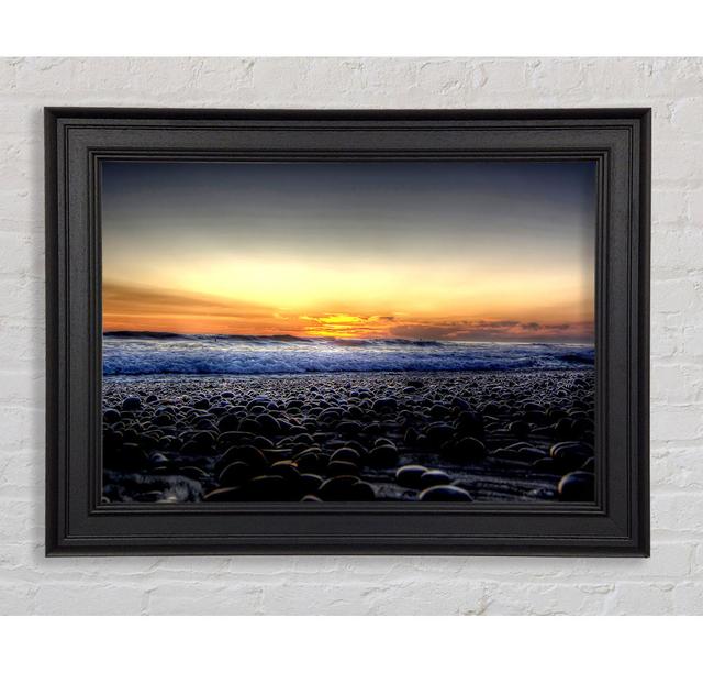 Stones On The Beach Framed Print Highland Dunes Size: 59.7cm H x 84.1cm W x 8cm D on Productcaster.