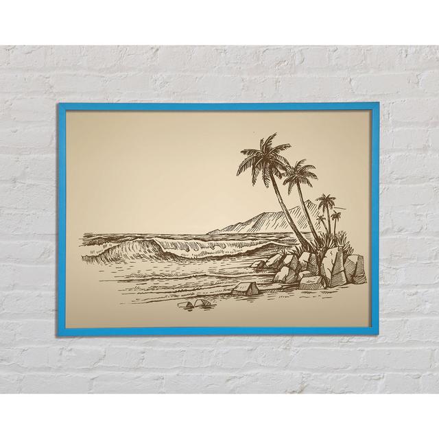 The Sepia Beach - Single Picture Frame Art Prints Highland Dunes Size: 21cm H x 29.7cm W on Productcaster.