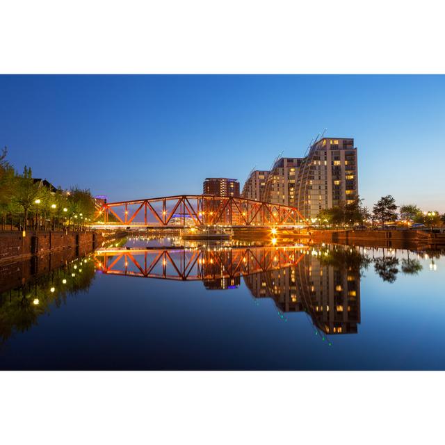 Red Bridge Manchester - Wrapped Canvas Photograph 17 Stories Size: 20cm H x 30cm W on Productcaster.