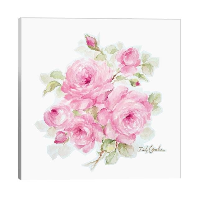 'Romantic Roses' Painting on Wrapped Canvas Fleur De Lis Living Size: 93.98cm H x 93.98cm W x 1.91cm D on Productcaster.