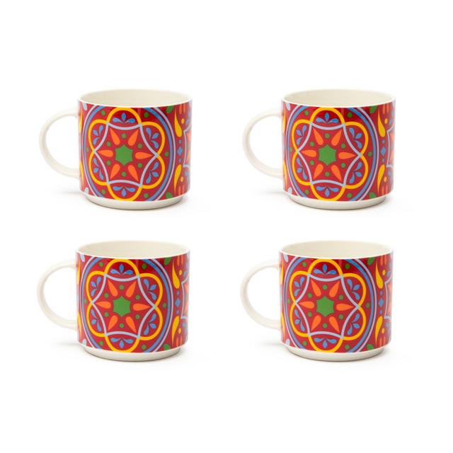 Excelsa Puebla Set Of 4 Tea Cups (Set of 4) Excelsa on Productcaster.