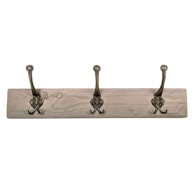 Handmade Wooden Coat Rack K24-04 Antique Grey Rosalind Wheeler on Productcaster.