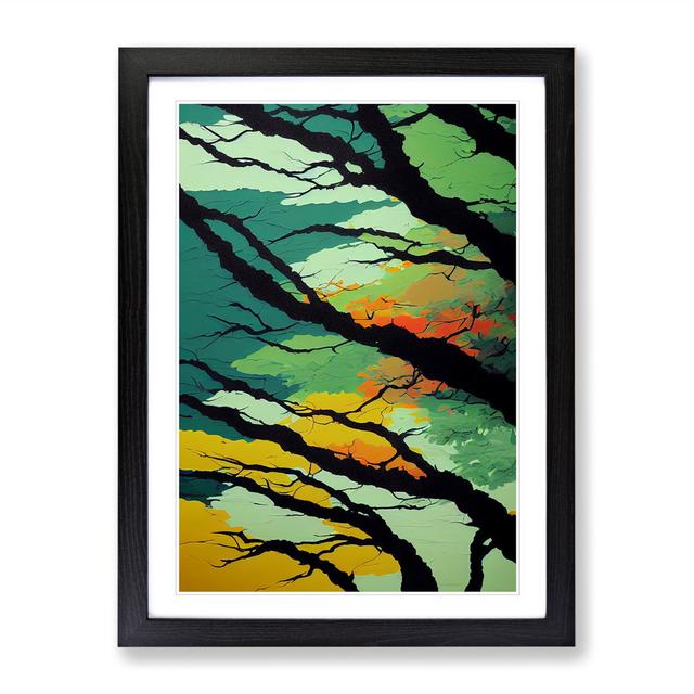 Japanese Garden - Picture Frame Graphic Art Marlow Home Co. Size: 34" H x 25" W, Frame Option: Beige on Productcaster.