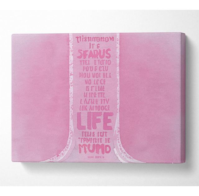 Motivational Quote Albert Einstein Everybody Is A Genius Pink - Wrapped Canvas Art Prints Happy Larry Size: 50.8cm H x 81.3cm W x 10cm D on Productcaster.