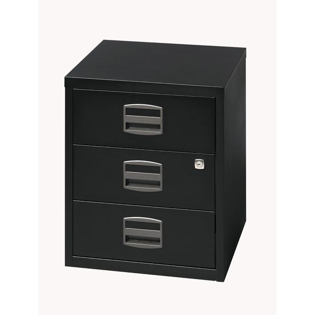 Aktenschrank mit 3 Schubladen Rebrilliant Farbe: Schwarz on Productcaster.