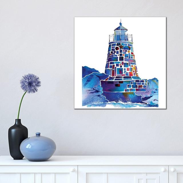 Castle Hill Newport Lighthouse by - Wrapped Canvas Breakwater Bay Size: 45.72cm H x 45.72cm W on Productcaster.