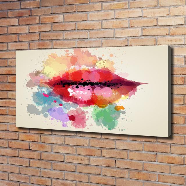 Canvas Print - Wall Art - Prints On Canvas - 120X60 Image Picture Theme: Colorful Lips Ivy Bronx on Productcaster.