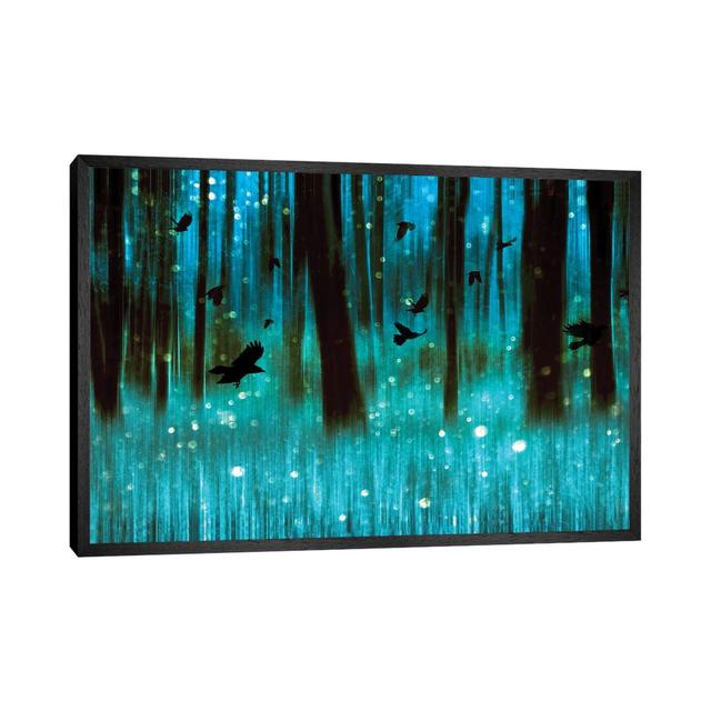 Night Flight Panoramic by Ros Berryman - Painting Print on Canvas Union Rustic Format: Black Framed, Size: 101.6cm H x 152.4cm W x 3.81cm D on Productcaster.