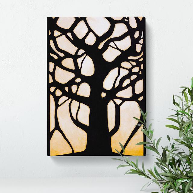 Silhouette Of A Tree No.2 - Wrapped Canvas Print Marlow Home Co. Size: 50cm H x 35cm W x 3cm D on Productcaster.