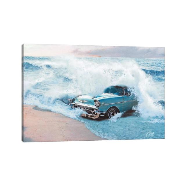 On The Beach House of Hampton Format: Wrapped Canvas, Size: 66.04cm H x 101.6cm W x 1.91cm D on Productcaster.