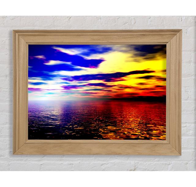 Rainbow Beach Ocean - Single Picture Frame Art Prints Bright Star Size: 42cm H x 59.7cm W x 8cm D on Productcaster.