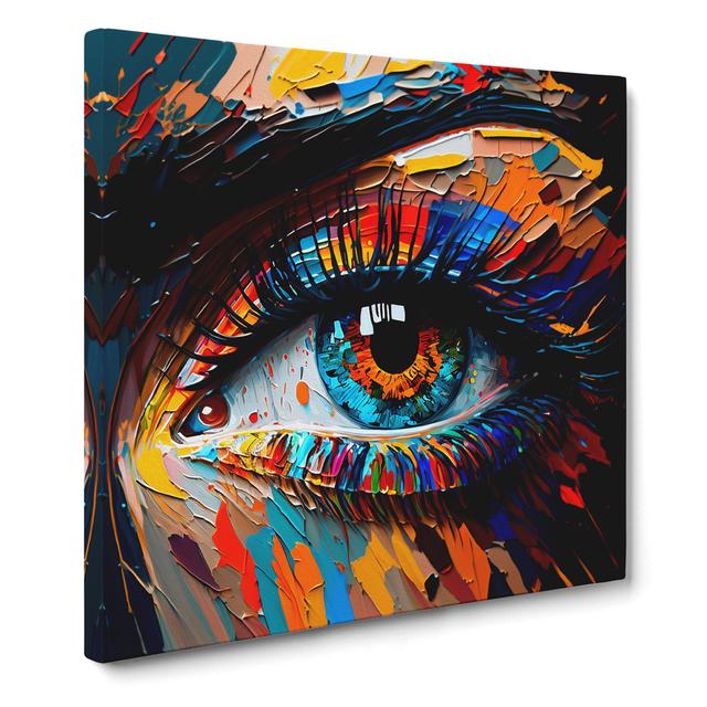 Hypnotize Palette Knife Painting No.2 - No Frame Art Prints Marlow Home Co. Size: 35cm H x 35cm W x 3cm D on Productcaster.