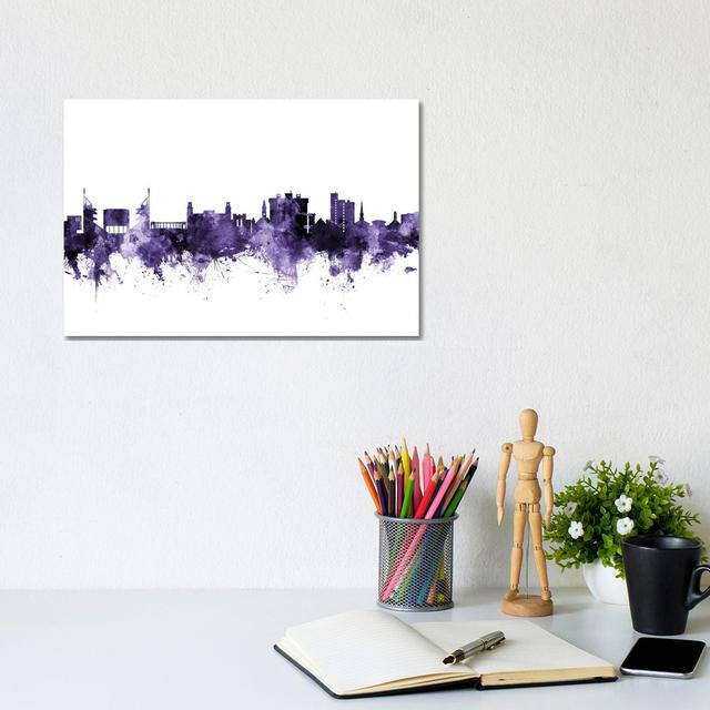 Fayetteville, Arkansas Skyline by Michael Tompsett - Wrapped Canvas Gallery-Wrapped Canvas Giclée Latitude Run Size: 20.32cm H x 30.48cm W x 1.91cm D on Productcaster.