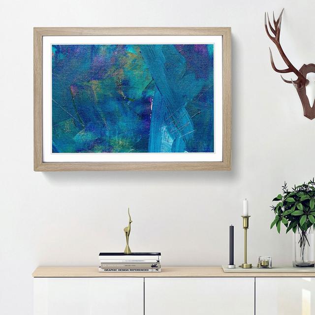 Abstract Art Painting Vol.232 by S.Johnson - Picture Frame Painting Print East Urban Home Size: 62cm H x 87cm W x 2cm D, Frame Option: Oak Framed on Productcaster.