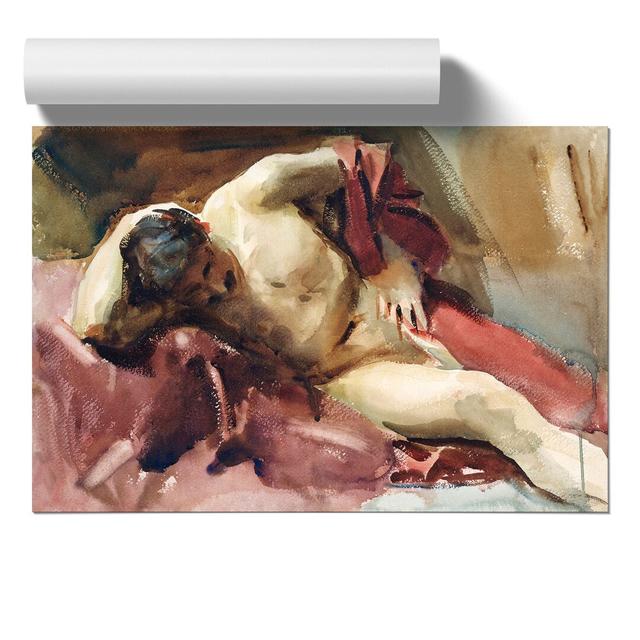 Italian Model by John Singer Sargent - Unframed Painting East Urban Home Size: 42cm H x 59cm W x 0.1cm D on Productcaster.