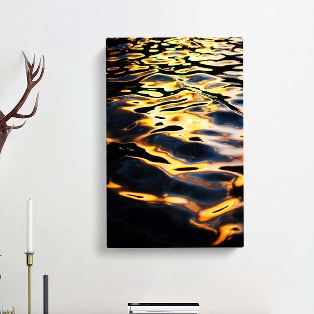 Sunlight On The Waters In Abstract - Wrapped Canvas Painting East Urban Home Size: 60cm H x 40cm W x 3cm D on Productcaster.