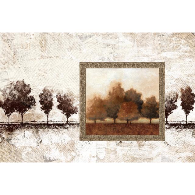 Brown Trees Framed - Wrapped Canvas Painting Marlow Home Co. Size: 20cm H x 30cm W x 3.8cm D on Productcaster.