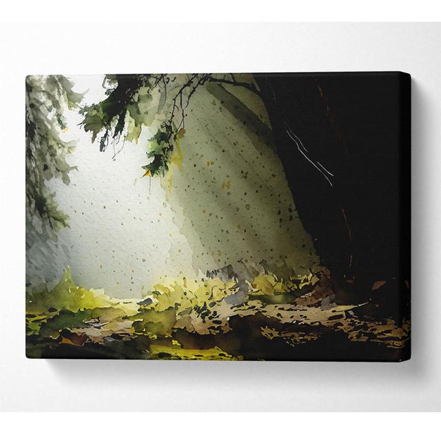 Sun Beam Through The Pass - Wrapped Canvas Art Prints Alpen Home Size: 66cm H x 106.6cm W x 10cm D on Productcaster.