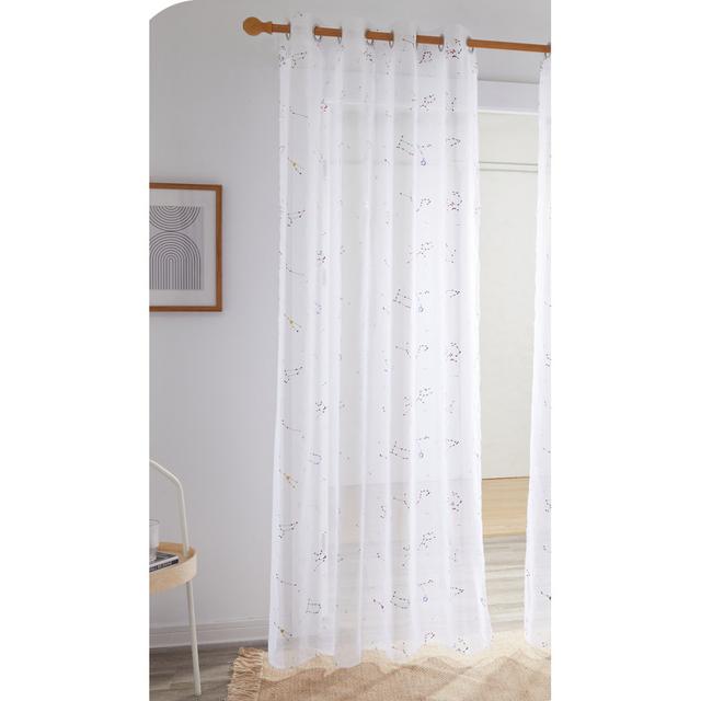 Prianti Polyester Light Filtering Grommet / Eyelet Curtain Pair 17 Stories Panel Size: 55cm Width x 229cm Drop on Productcaster.