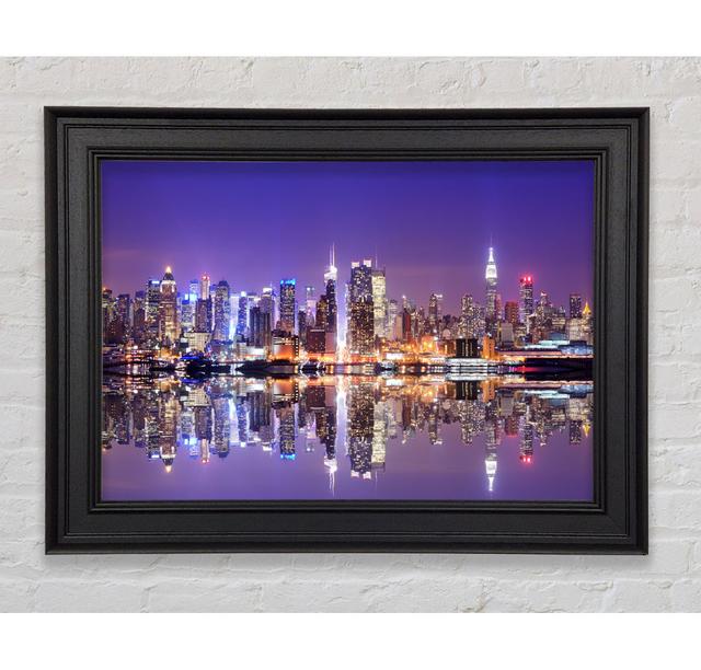 Hong Kong and Reflection Latitude Run Format: Black Framed Paper, Size: 100cm H x 141.4cm W x 8cm D on Productcaster.