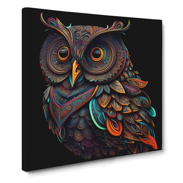 Owl Paisley No.1 - Print Alpen Home Size: 50cm H x 50cm W x 3cm D on Productcaster.