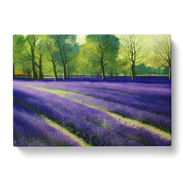 Bluebell Field Watercolour Vol.3 - Wrapped Canvas Painting ClassicLiving Size: 40cm H x 60cm W x 3cm D on Productcaster.