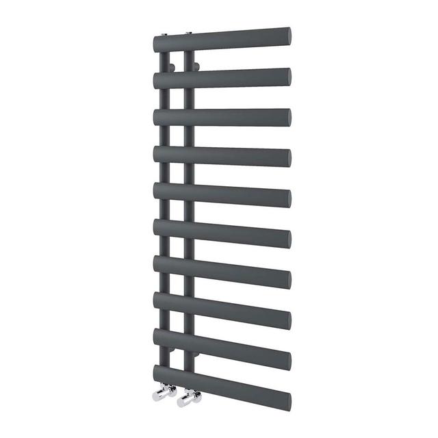 Jaqueline Vertical Flat Panel Towel Rail Belfry Bathroom Finish: Grey, Size: 1610mm H x 500mm W x 60mm D on Productcaster.