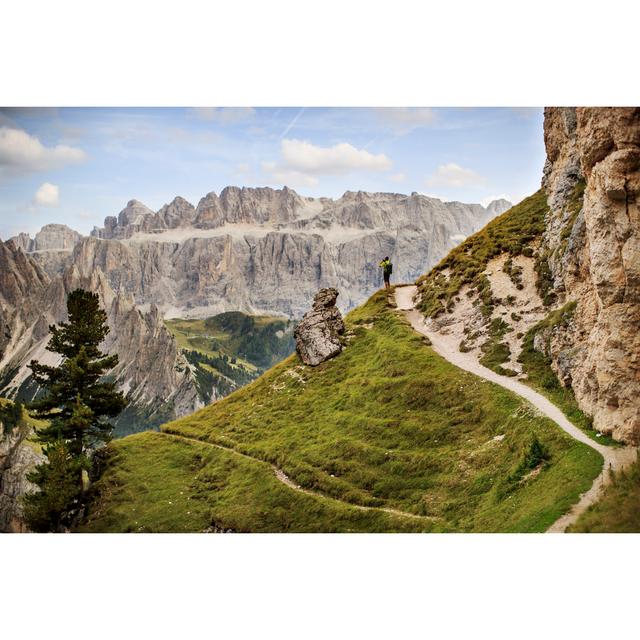 Adventures Of A Man Hiking On The Mountain by Piola666 - Print Alpen Home Size: 20cm x 30cm W on Productcaster.