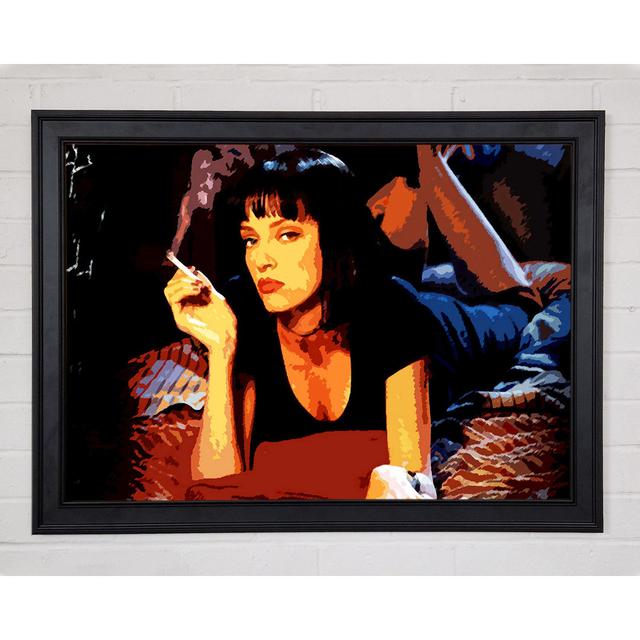 Pulp Fiction Mia Smoking - Drucken Ebern Designs Größe: 59,7 cm H x 84,1 cm B x 1,5 cm T on Productcaster.